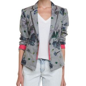 Elizabeth and James grey floral blazer
